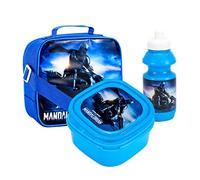 TDL Star Wars Mandalorian Insulated 3 Piece Lunch Bag, Sandwich Box & Bottle Set for School & Travel
