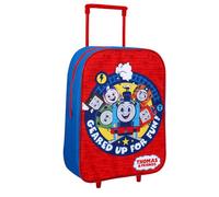TDL Thomas The Tank Engine Kids Travel Trolley, Blue, 4-Wheel, Easy-Glide Wheels, Spacious Interior Organization