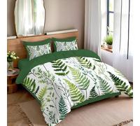 TDNEKMCA Watercolor Fern Leaves Bedding Set Single Branches Duvet Cover Set for Boys Girls Duvet Covers with Pillowcase Ultra Soft Comfy Quilt Covers Modern Bedroom Decor,Sage Green 135x200cm