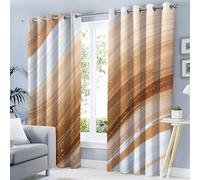 TDNEKMCA Watercolor Lines Curtains Eyelet Soft Thermal Insulated Blackout Curtains Simple Style Print Pattern Ring Top Window Drapes for Bedroom Living Room 66 x 54 Inch Drop 2 Panels