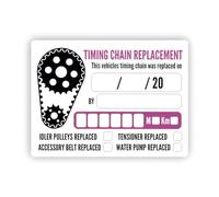tdog-online 10 x Timing Chain Replacement Stickers - 76mm x 51mm - Service - MOT