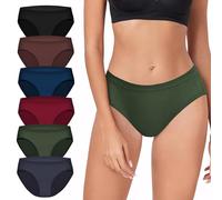 TDONE Low Rise Cotton Underwear Women, Soft Comfortable Hipster Panties Ladies, Breathable Stretchy Full Briefs Women Multipack (Pack of 6)
