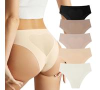 TDONE Seamless Knickers for Women, Soft Breathable No Vpl Low Rise Stretch Underwear Invisibles No Show Cheeky Panties Ladies Underwear Knickers Multipack(5 Pack)