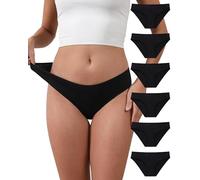 TDONE Underwear Women, Soft Breathable Stretchy Cotton Knickers Comfortable Low Rise Hipster Panties Ladies Underwear Knickers Multipack(6 Pack)
