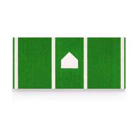 Tdoutop Baseball Baseball Mat Batting Training Pitching with clear foot alignment lines and plate layout EVA backed for stability on floors easy, Green White, 116 300cm