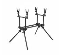 Tdoutop Fishing Rod Holder Aluminum Alloy Multi-Directional Stand Adjustable Height Telescopic Support Suitable for Carp Lake Bank Fishing Outdoor , Mini X4 2-Head