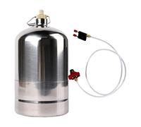 Tdoutop Inflatable Stainless Steel Gas Bottle, Empty And Refillable, for Hiking And Kitchens with Gas Burner, 1.5L