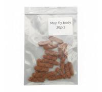 Tdoutop Material Mop Fly Body Chenille Grub Fiber Worm Tying Supply Soft Fibers Keep Fuzzy Shape For Natural Suitable for deep pools slack water edges club libraries travel storage, Dark Brown