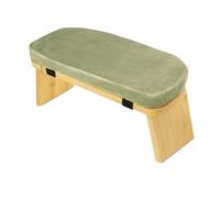 Tdoutop Meditation Seat Kneeling Bench Stool Chair Cushion Bamboo Frame Padded Support Ergonomic Stable Construction Suitable for Meditation Prayer Practice Small, Wormwood Green Without Bag, 8