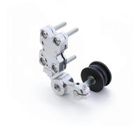 Tdoutop Motorcycle Chain Adjuster Rear Axle Alignment Tensioner Roller Assembly With Wheel For Smooth Suitable for routine maintenance performance builds professional garage upgrades, Silver