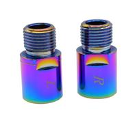 Tdoutop Pedal Extender 9/16 Adapter Spacer Riser Extension Chrome Moly Steel Stance Widening With Left Right Markings Suitable for injury recovery knee alignment, Colorful, 20mm