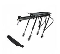 Tdoutop Rear Carrier Aluminum Alloy Bike Rack With Raised Side Rails And Rear Guard Bar Suitable For Commuting Short Trips Cargo Transport