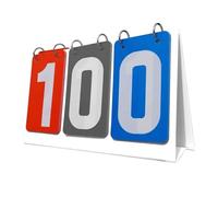 Tdoutop Scoreboard with Reversal Function, Manual Reversal for Football Competitions, red gray blue
