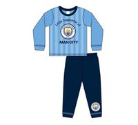 TDP Childrens Official Manchester City FC Pyjamas | Little Boys Girls Kids Football Club Nightwear Pj Set, Age 3-4 Years Blue