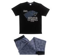 TDP Textiles Mens/Boys Official Game Of Thrones Winter Is Coming Stark Pyjama Set/Pyjamas Size Medium, Multicolor