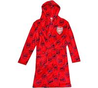 TDP Textiles Mens Official Arsenal Football Dressing Gown Hooded Fleece Bath Robe Sizes S-XL (Medium) (Z01)