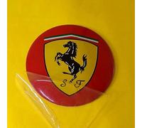 TDQTVH 4 Pcs Car Wheel Center Covers Sticker for Ferrari F430 456 458 488 F12 812 Roma Portofino California 56MM/60MM Wheel Hub Caps Sticker Center Hub Caps Sticker,56MM-Red Shield