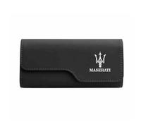 TDQTVH Car Sun Visor Sunglasses Case for Maserati Ghibli/Quattroporte/Grecale/Levante Car Glasses Case Storage Sunglass Holder Glasses Storage Case Visor Accessories,Black