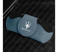 TDQTVH Car Sun Visor Sunglasses Case for Maserati Ghibli Quattroporte Levante GT Q4 Gransport Granlusso GC Car Glasses Case Storage Sunglass Holder Glasses Storage Case,Blue