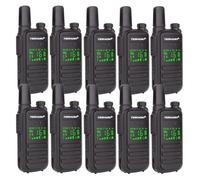 TDRADIO TD-M11 IP67 Waterproof Walkie Talkies For Adults Long Range, PMR446 2 Way Radio, Wireless Programming, Frequency Copy, Two Way Radio For Travel Security Hotels and Retail Working etc-10Pack