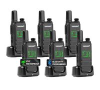 TDRADIO TD-M11 IP67 Waterproof Walkie Talkies for Adults Long Range, PMR446 Licence Free 2 Way Radio, USB Rechargeable,16CH, VOX Two Way Radio For Hotels, Security, and Retail Working etc (6 Pack)