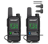TDRADIO TD-M11 Waterproof IP67 Walkie Talkies Long Range, Walkie Talkies for Adults& Kids, PMR 446 Two Way Radio with Wireless Programming Frequency Copy VOX USB Charging 2 Way Radio for Outdoor-2Pack