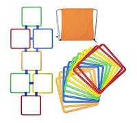 TDRSPLY Hopscotch Squares for Outdoor Play No Chalk Needed for Indoor and Outdoor Play Complete with Connectors and Carrying Bag