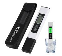 Tds Meter Water Testing Kits For Drinking Water 3-In-1 Water Tester Temperature And Ec Meter With Leather Case Digital Water Quality Tester For Aquariums Hydroponics 0-9990 Ppm, Red Light Indicator