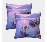 TDSNKAVHB Gordon Setter 3D Printed Pillowcase Decorative Square Cushion Pet Dog Standard Pillowcase Set of 2 Case Set for Couch Sofa Bedroom Living Room 45x45cm