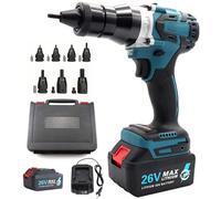 TDSYOCG 2 in 1 Electric Rivet Nut Gun Cordless, 26V 5200mAh Heavy Duty Rivet Tool for M3 M4 M5 M6 M8 M10 M12 Rivet Nuts, Includes Battery, Charger & Carrying Case (5.2Ah, 1 Battery)