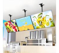 TDSYOCG Menu LED Light Box, Slim Fit Commercial LED Monitor Advertising Screen & Snap Frame Light Box, Restaurant Digital Menu Board & LED Backlit Display Screen for Wall Mounting in Cafes Shops