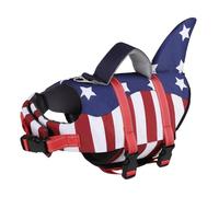 TDTOK - Dog Life Jacket, Shark Fin Design with Rescue Handle and Reflective Stripes, High Buoyancy Safety Vest for Small Medium Large Dogs Swimming