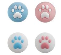 TDTOK Thumb Grip Caps Cat Claw Design 4Pcs, Joystick Cap for Nintendo Switch & Lite and Soft Silicone Cover for Joy-Con Controller (Pink&Blue)