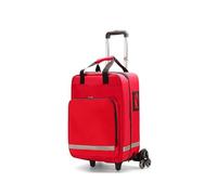 TDXNFGU First Aid Kit Bag Rolling Medical Supplies Bag with Detachable Trolley, Nurse Rolling Bag Emergency Rescue Kit for Outdoor Hiking, Backpacking, Camping, Traveling(Red)
