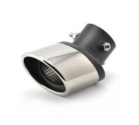 TDXWFBH Car Exhaust Pipe, for Smart 451 Fortwo 2007 2008 2009 2010 2011 2012 2013 2014 2015 Exhaust Muffler Tip Pipe Stainless Steel Car Rear Tail Single Outlet End Tailpipe Tube Bend,B