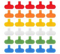 Tdyatocept 30 Piece Cable Labels Cord Labels Multicolor Plastic for Cable Management and Identification