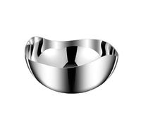 TDYBASE 304 Stainless Steel Wave Serving Bowl Salad Fruit Bowl for Kitchen Counter Home Decorative Bowls for Veggies,Candy,Nut,Silver (8", Wave)
