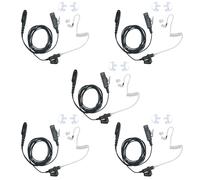 TDYU Walkie Talkie Earpiece Headset with PTT Mic Compatible for Motorola GP328Plus GP338Plus GP344 GP388 GL2000 EX500 EX560 EX560XLS EX600 EX600XLS PRO5150 2 Way Radio 5Pack