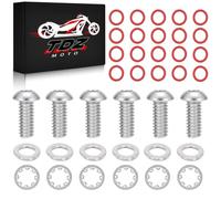 TDZ MOTO Titanium Alloy Bolt Screws & 20 Pack - #11105 O-Ring for Harley All Models, 5 or 6 Hole Derby Cover - Big Twin - Sportster - M8 Touring