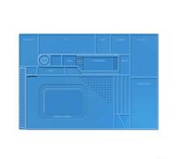 TE-702 Heat Resistant Work Mat For Soldering And Brazing Tasks With ESD Protection Suitable For Phones Computers Watches And Gadgets(Blue)