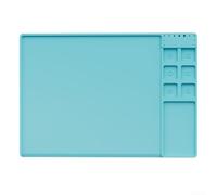 TE-730 Silicone Soldering Mat, Anti-Static Soldering Mat For Soldering Irons, Tools, And Electronic Devices For Safe Soldering And Brazing, 50X35cm(Teal)