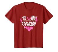 Te amo corazón Valentines San Valentin Dia del Amor T-Shirt