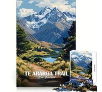 Te Araroa Trail, New Zealand Landscape Jigsaw Puzzles 1000 Piece for Adults Thinking Skill Relaxed Leisure Neat Edges Perfect Xmas (38x52cm)