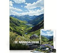 Te Araroa Trail New Zealand Poster Jigsaws for Adults1000 Pieces Mental Sharpness Easy Enjoyment Precise Fit Thoughtful Xmas (50x75cm)