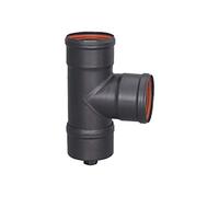 Te M-H-H + Enameled Purge Plug 850 °C - Ø80 mm for Conducting Smokes from Stoves and Pellet Fireplaces