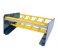 TE-Office Label Dispenser, made of steel, label dispenser for self-adhesive labels, Tabletop, manual, up to 315 mm including 4 x roll dividers