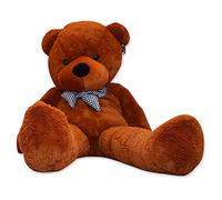 TE-Trend Giant Plush Bear XXL 200 cm Dark Brown - Fluffy Cuddly Toy with Bow - Large Teddy Bear Gift for Children and Adults - Stuffed Toy Washable & EN71 Certified - German Dealer
