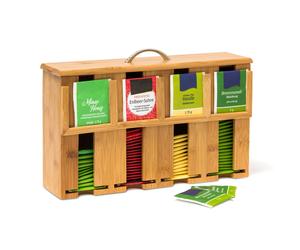 Tea bag dispenser 4 Compartments Eco-Friendly Tea Bag Organizer Tea Bag Holder