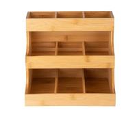 Tea Bag Holder - Compact Wooden Tea Storage Box,Station Wooden 3 Tiers Rack for Women Men Kitchen Home Workplace Chest Pantry Countertop Display