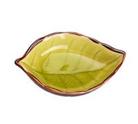 Tea Bag Holder for Kitchen, Ceramic Spoon Rest with Leaf Shaped Design and Exquisite Workmanship, Small Multipurpose Flavor Dishes for Cooking Utensil